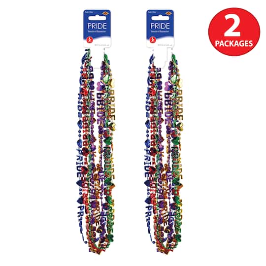Beistle 32" Pride Rainbow Beads-Of-Expression, 12ct.